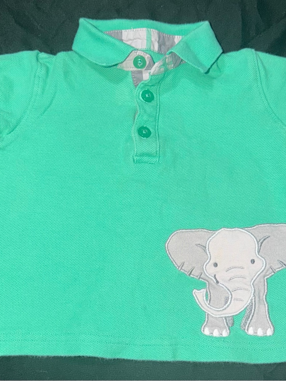 Just One You by Carter's Mint Green Elephant Polo Shirt - Size 6M
